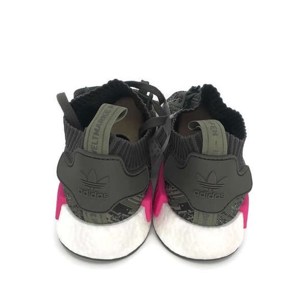 Adidas NMD R1 PK Utility Grey Camo Shock Pink S12 - Picture 3 of 8